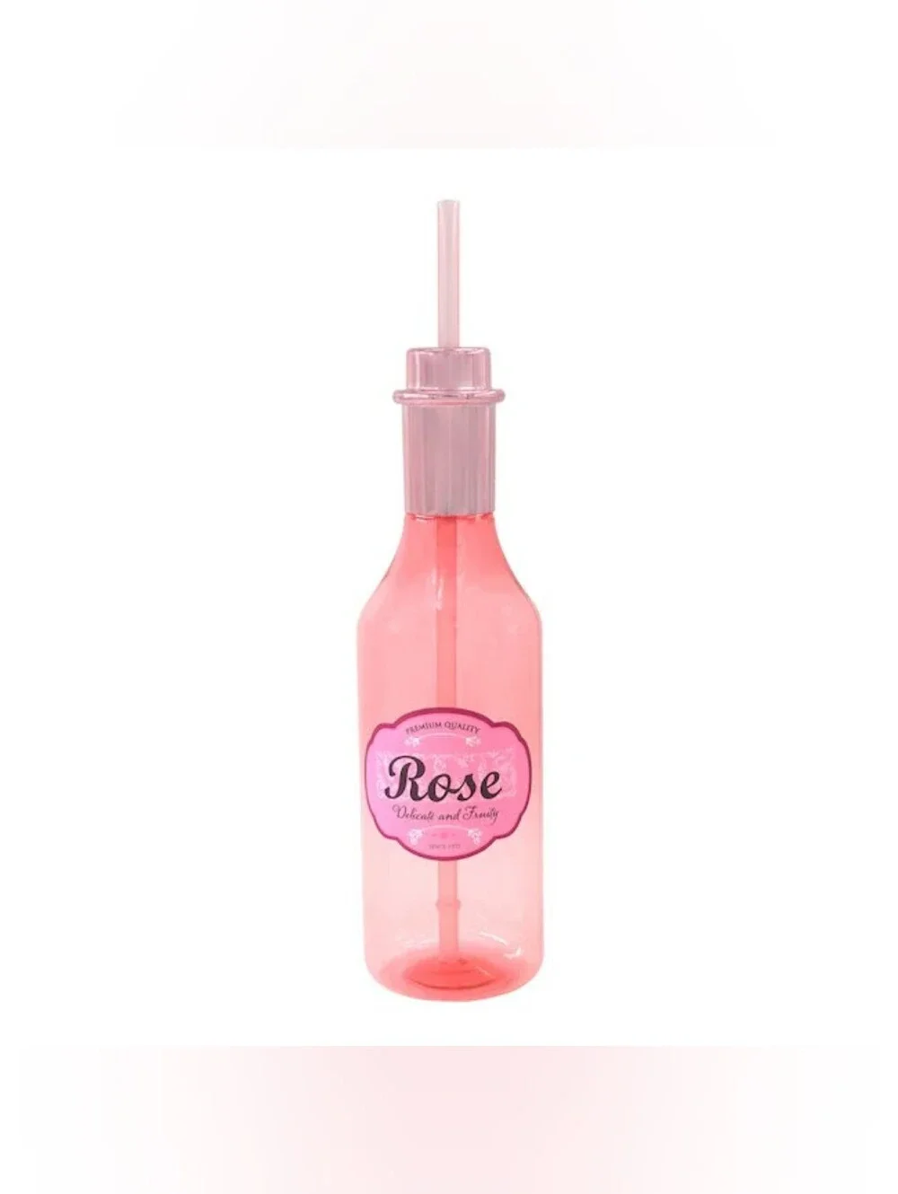 Champagne Resuable Drink Bottle with Straw